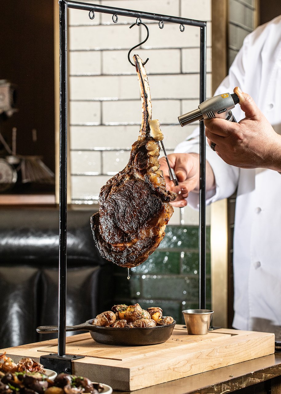 Smith & Wollensky signature dishes Swinging TomahawkSignature Filet MignonBone-in Rib Eye Au PoivreShellfish Tower